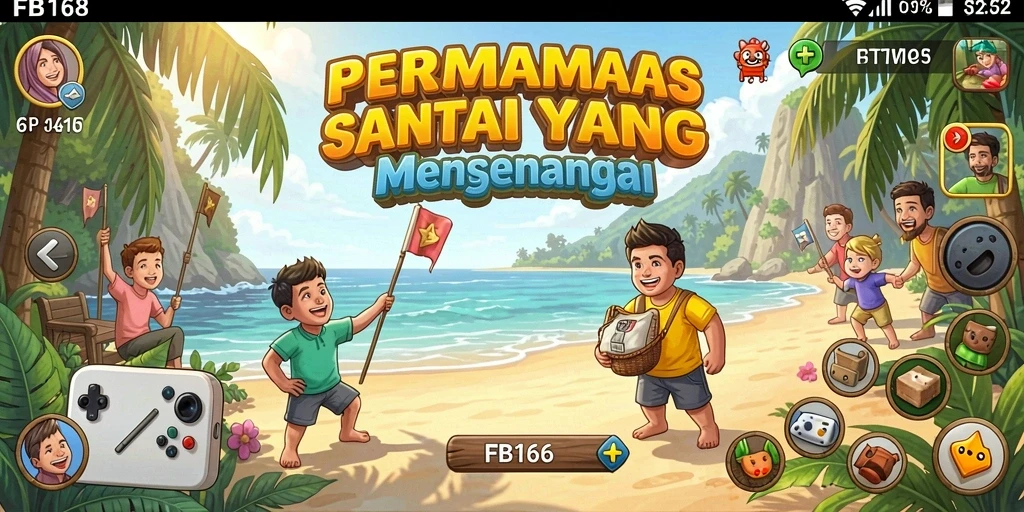 Screenshot gameplay FB168 menampilkan tantangan yang seru dan karakter yang lucu.