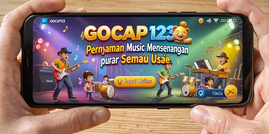 Screenshot GOCAP123 menunjukkan gameplay seru dengan tantangan musik menarik.