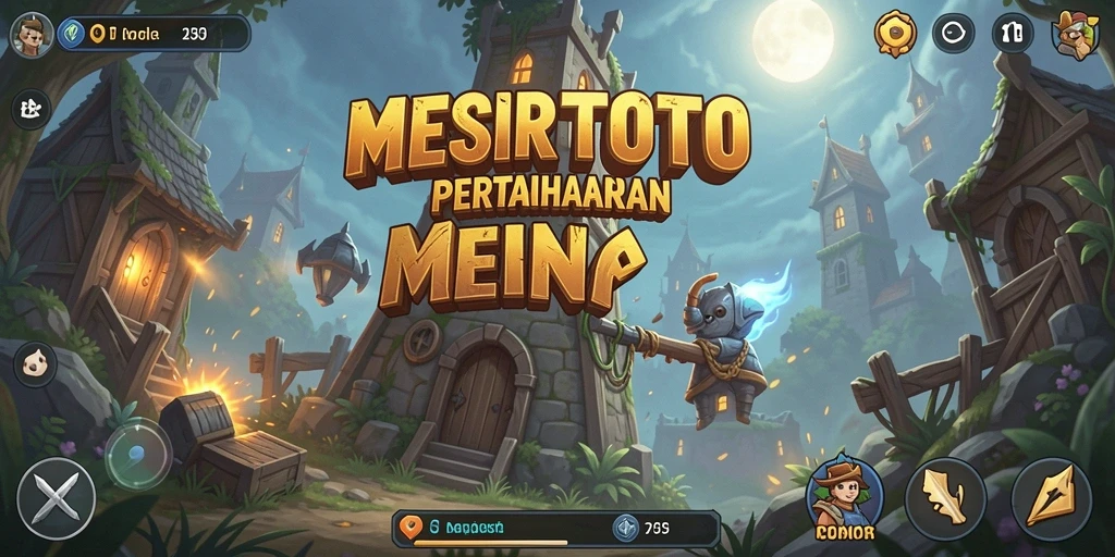 Tampilan permainan Tower Defense yang menegangkan dalam MESIRTOTO.