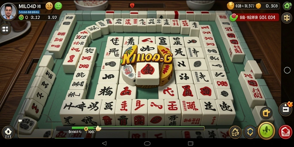 Tampilan gameplay Mahjong di MILO4D yang seru dan menantang.