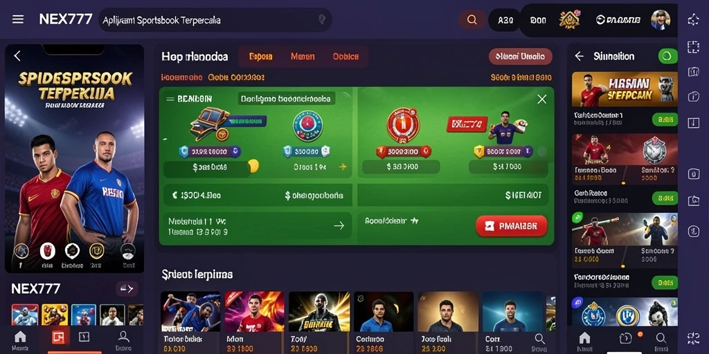 Tangkapan layar gameplay NEX777 menampilkan pengalaman taruhan olahraga yang interaktif.