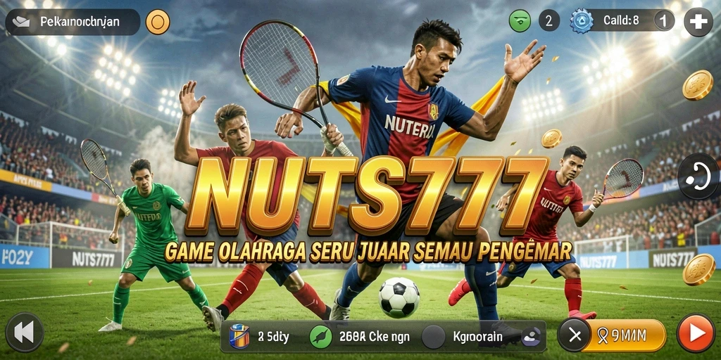 Screenshot NUTS777 menampilkan aksi seru dalam permainan olahraga.