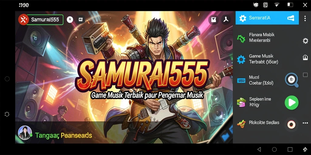 Tampilan gameplay SAMURAI555 yang penuh warna dan interaktif.