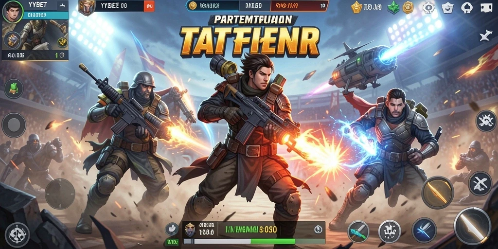 Screenshot gameplay YYBET menampilkan aksi pertempuran seru.
